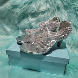 Silver Glam Heels (Kids) Size 2